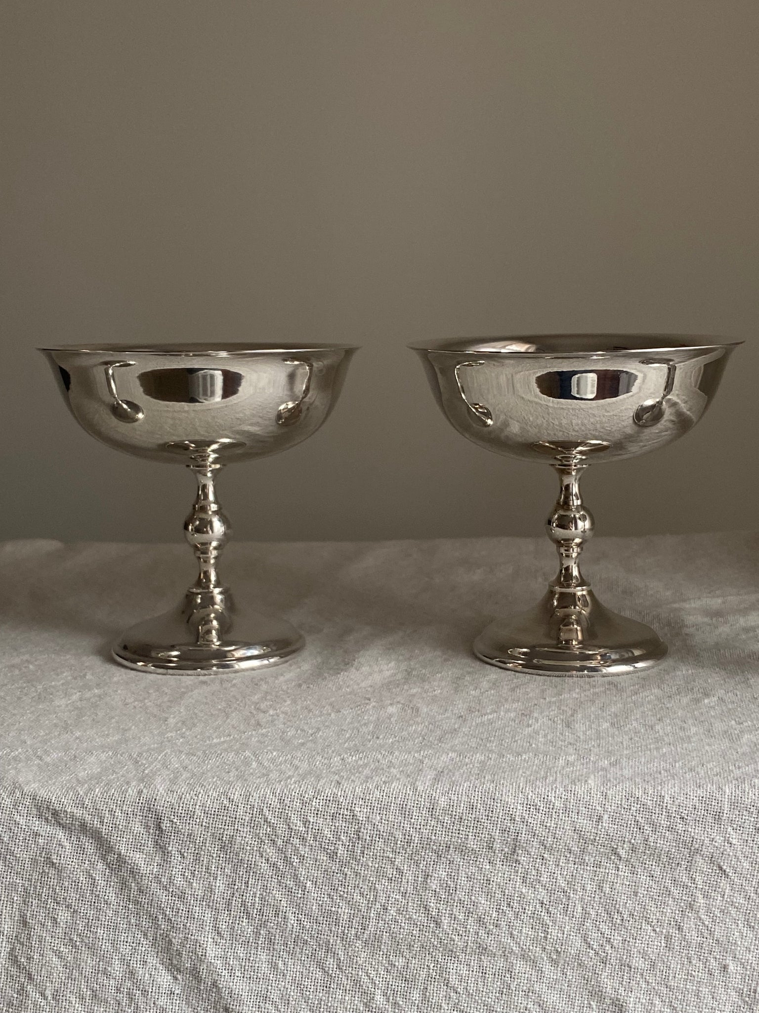 Silver Dessert Cups Set of 2