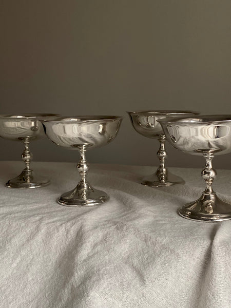 Silver Dessert Cups Set of 4